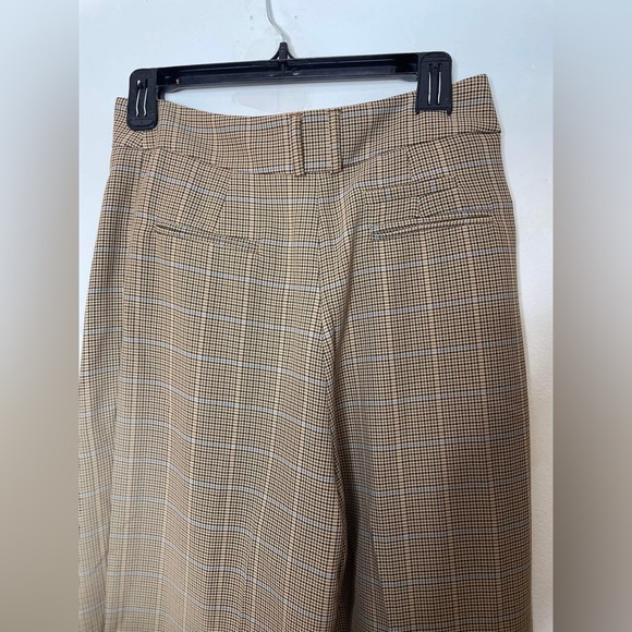 Plaid straight leg wide leg high wasted trousers size 6 - Picture 6 of 9